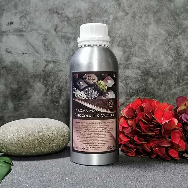 Aroma massage Oil Chocolate & Vanilla น้ำมันนวดตัวอโรมา กลิ่น ช็อกโกแลตแอนด์วนิลา  1,000 ml.