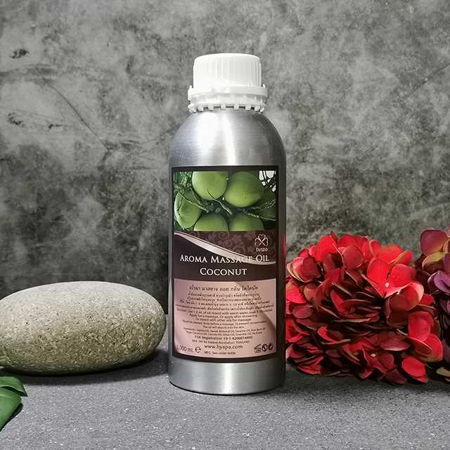 Aroma massage Oil Coconut น้ำมันนวดตัวอโรมา กลิ่น โคโคนัท (มะพร้าว)  1,000 ml.