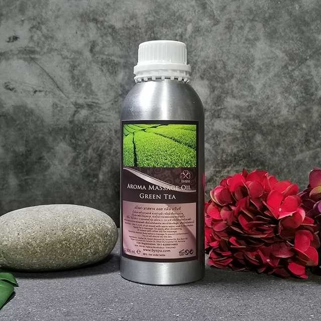 Aroma massage Oil Green Tea  น้ำมันนวดตัวอโรมา กลิ่น กรีนที  (ชาเขียว) 1,000 ml.