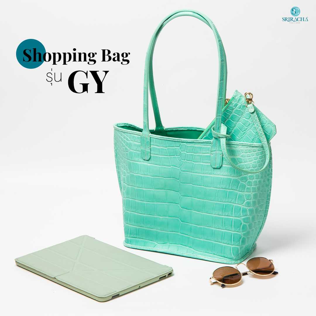 กระเป๋าหนังจระเข้ทรง GY Shopping​ Bag