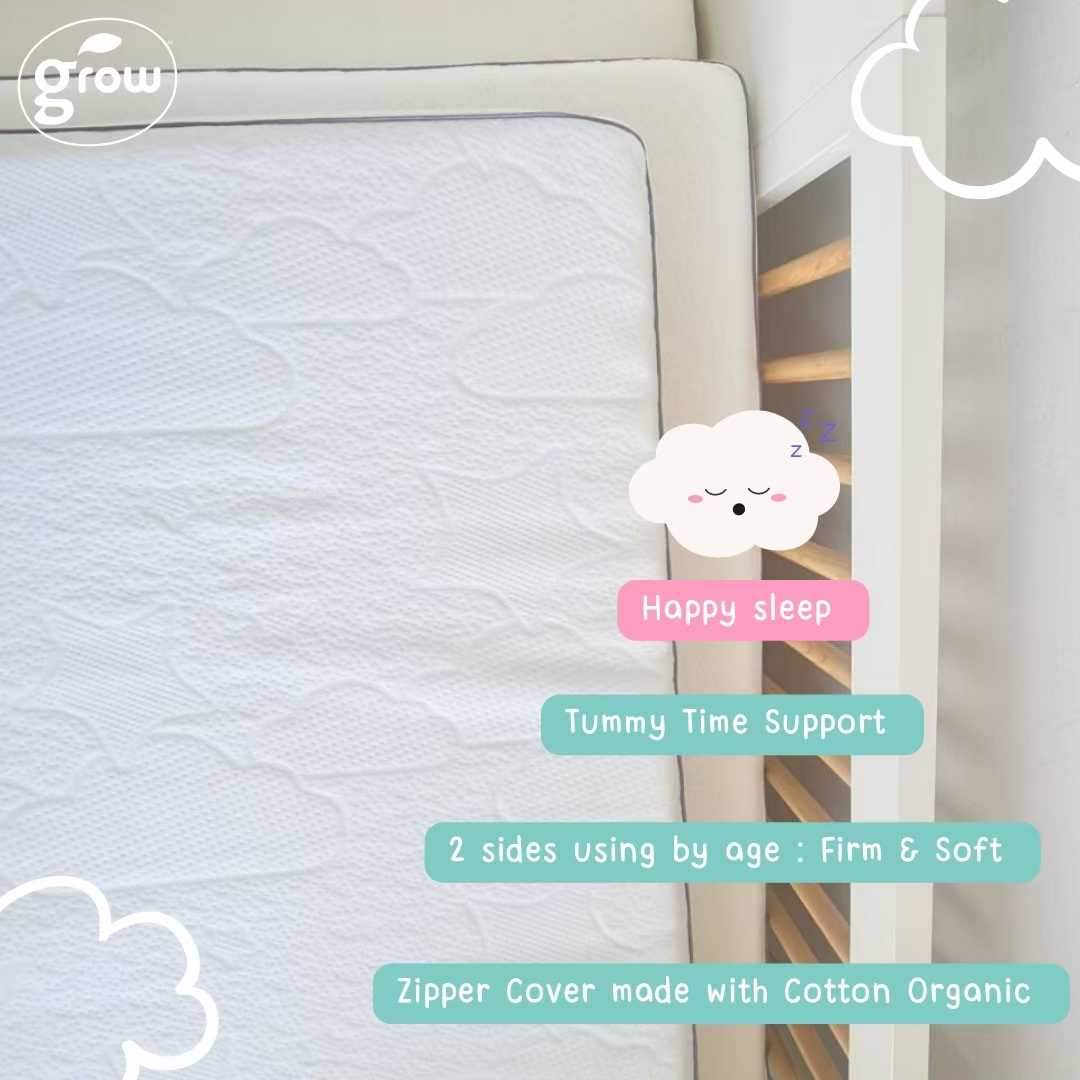 Grow ที่นอน รุ่น 𝐆𝐫𝗼𝐰 𝐖𝐢𝐭𝐡 𝐌𝐞 𝐌𝐚𝐭𝐭𝐫𝐞𝐬𝐬 Organic cotton