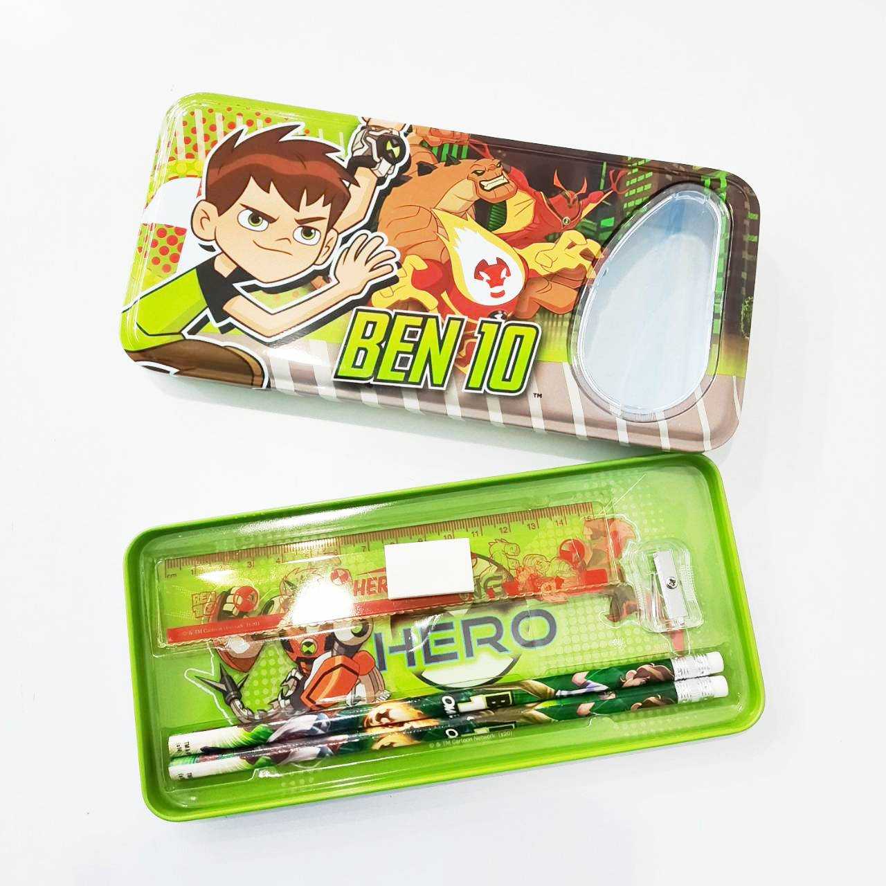 ชุดเซต เครื่องเขียน ลิขสิทธิ์แท้ ลาย Ben 10 พร้อม กล่องดินสอ