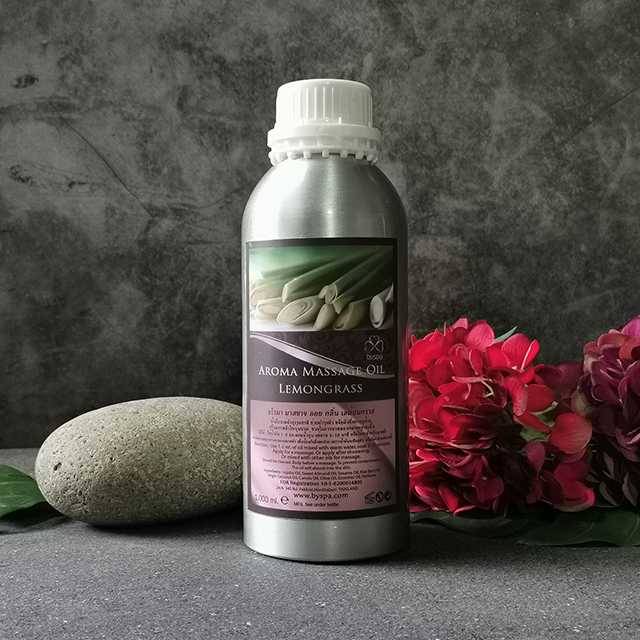Aroma massage Oil Lemongrass น้ำมันนวดตัวอโรมา กลิ่น เลม่อนกราส  (ตะไคร้)  1,000 ml.
