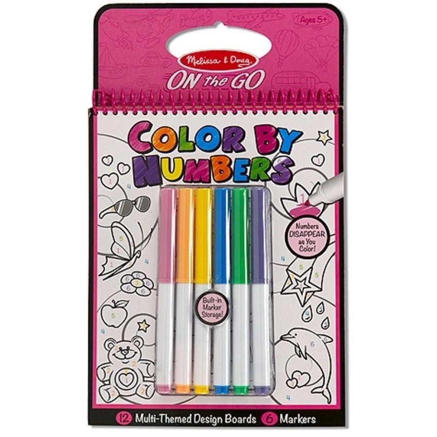 ￼Melissa & Doug - รุ่น 5377 Color-by-Number - Pink  ระบายสีตามตัวเลข อย่างดี ทนทาน ปลอดภัย