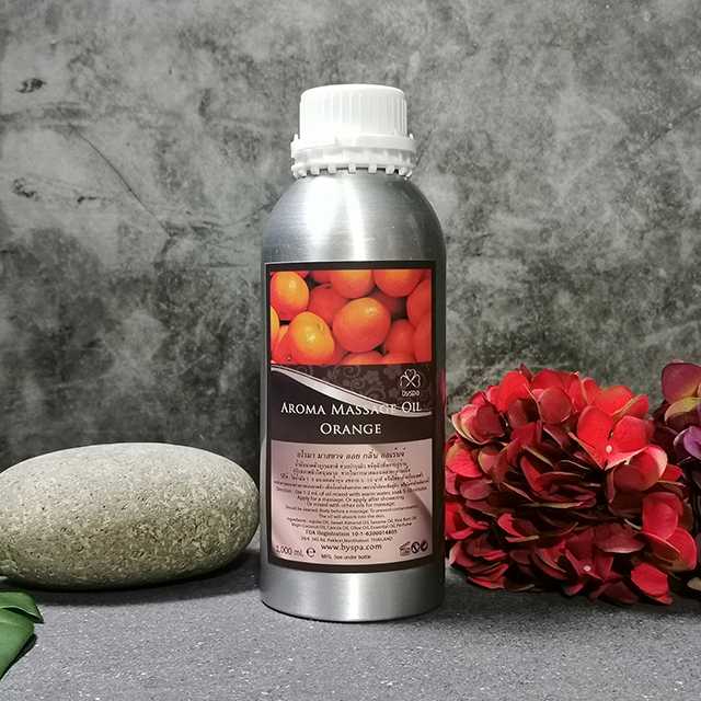 Aroma massage Oil Orange น้ำมันนวดตัวอโรมา กลิ่น ออเร้นจ (ส้ม)  1,000 ml.