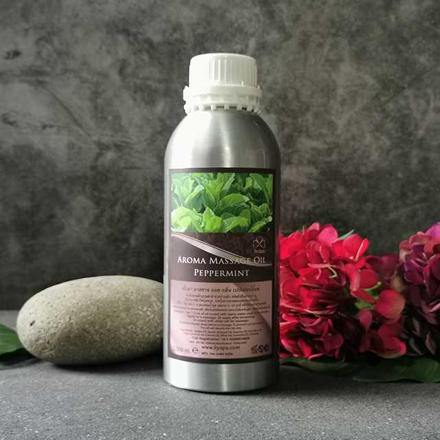 Aroma massage Oil Peppermint  น้ำมันนวดตัวอโรมา กลิ่น เปปเปอร์มิืนท์   1,000 ml.