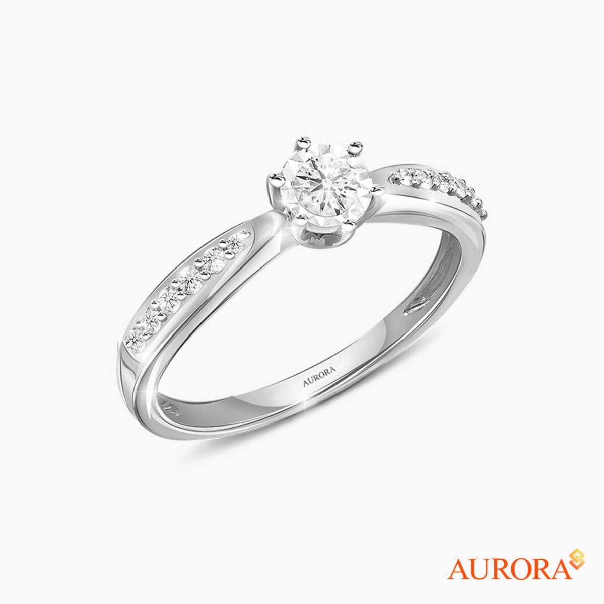 AURORA แหวนเพชร Sparkle Collection (WG)