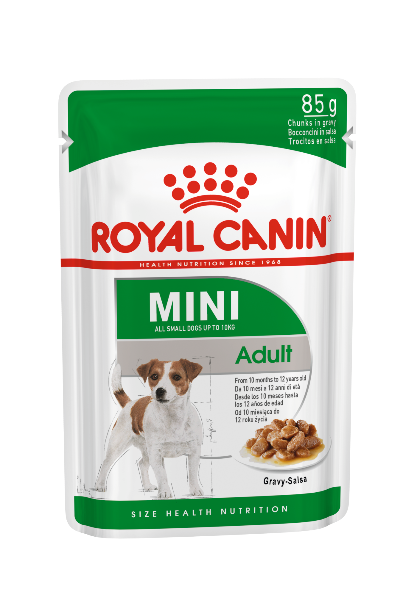 Royal canin  อาหารซองสุนัขโต พันธุ์เล็ก  (MINI ADULT GRAVY)