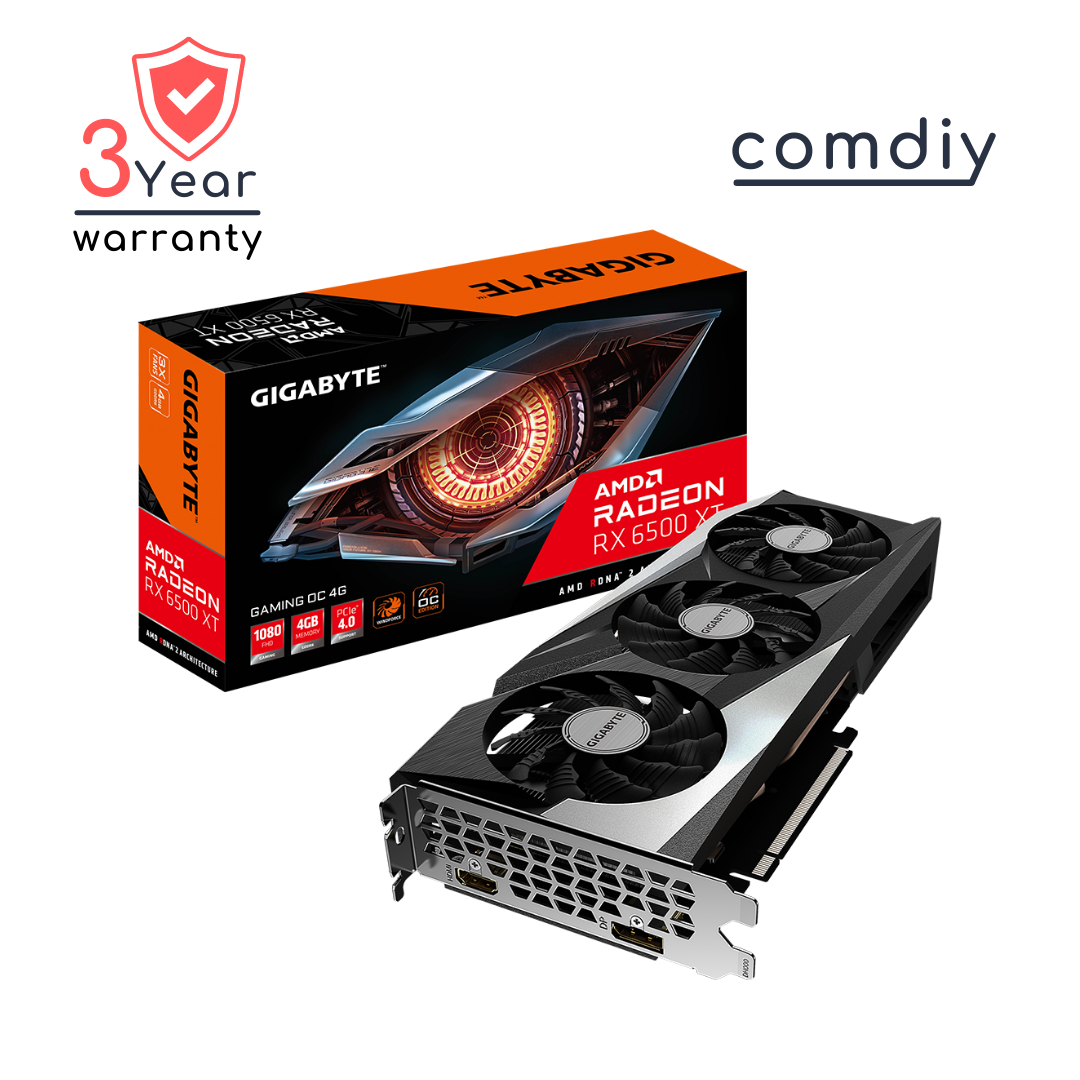 GIGABYTE RADEON RX 6500 XT GAMING OC 4G 4GB VGA การ์ดจอ by comdiy