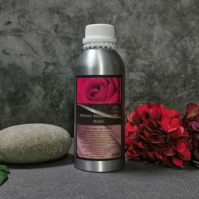 Aroma massage Oil Rose  น้ำมันนวดตัวอโรมา กลิ่น โรส  (กุหลาบ) 1,000 ml.