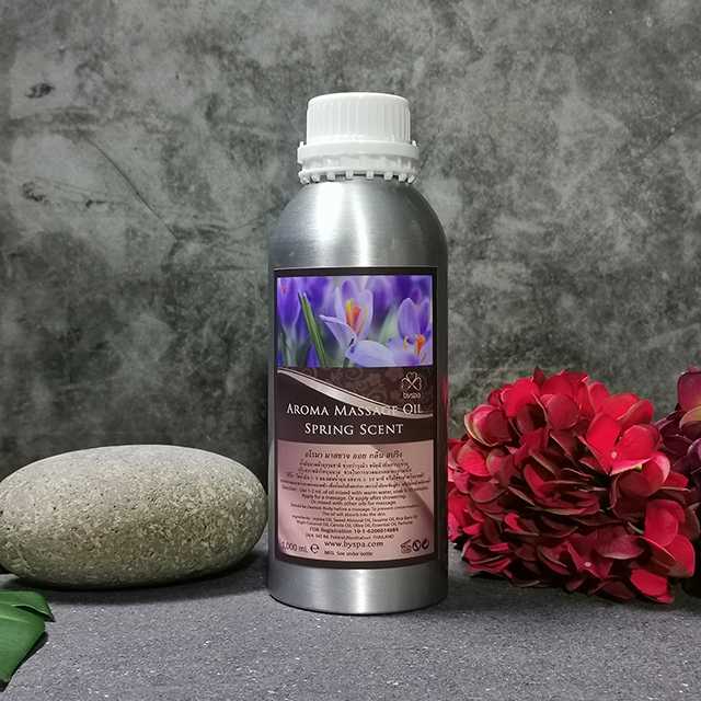 Aroma massage Oil Spring  น้ำมันนวดตัวอโรมา กลิ่น สปริง  1,000 ml.