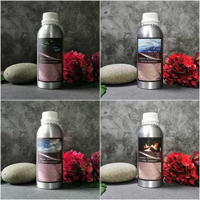 Aroma massage Oil 4 Elements   น้ำมันนวดตัวอโรมา ตามธาตุเจ้าเรือน   1,000 ml.