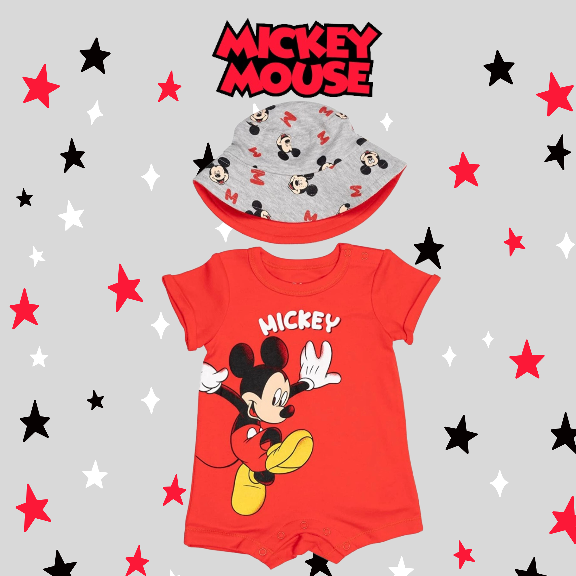 Mickey Mouse Romper and Sunhat