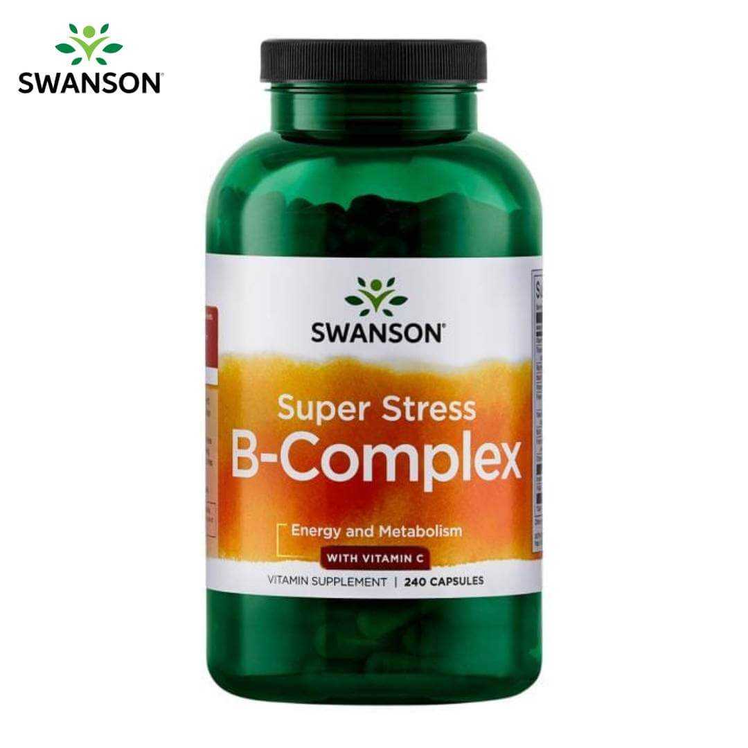 Swanson Premium Super Stress Vitamin B-Complex w/ Vitamin C/ 240 Capsules
