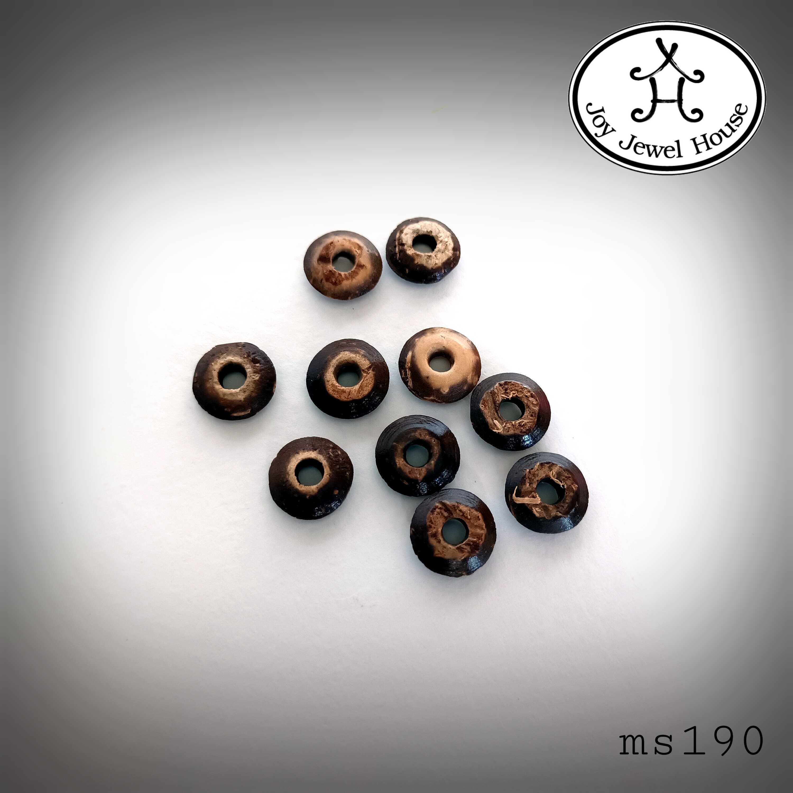 ms190 กระดุมกะลา 10มิล (แพ็ค 20 ชิ้น)