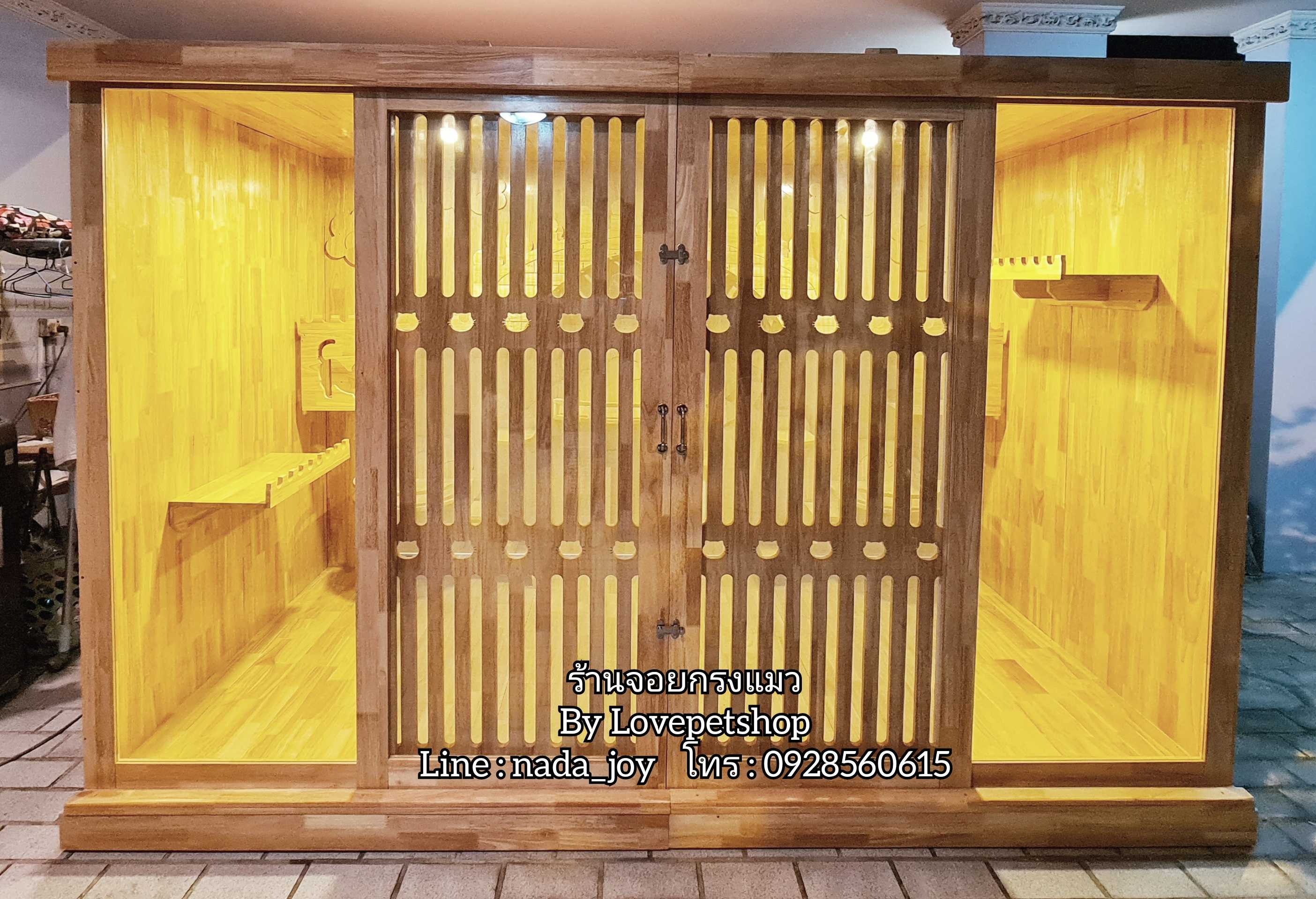กรงแมว กรงตู้โชว์  ( ติดแอร์ได้ )