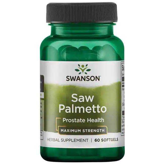 ปาล์มใบเลื่อยสกัด Swanson Superior Herbs Saw Palmetto 320 mg 60 Softgels