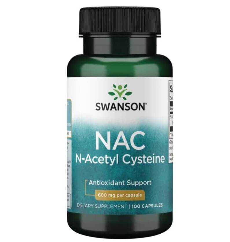 Swanson Premium NAC N-Acetyl Cysteine-600 mg/ 100 Capsules