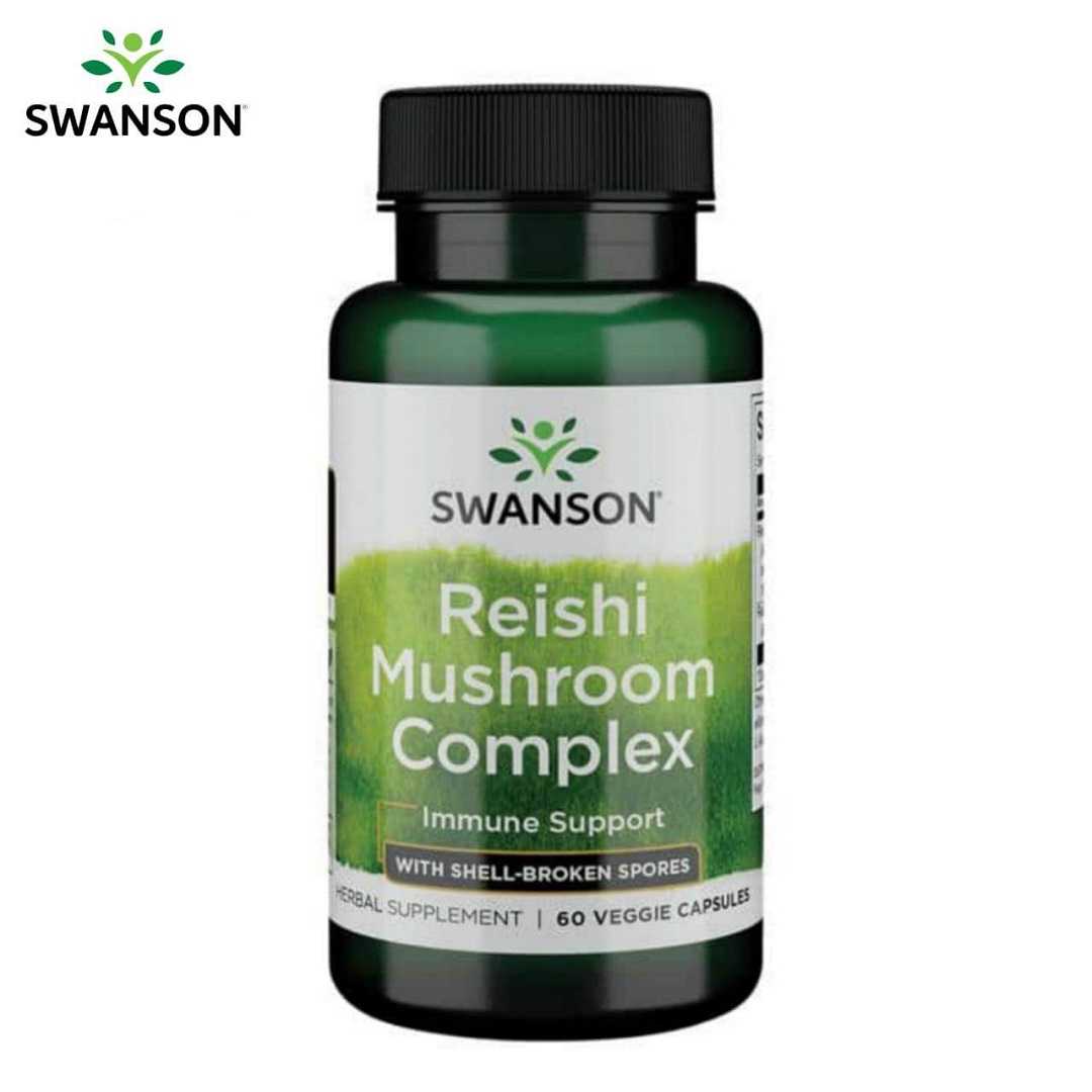 เห็ดหลินจือแดง Swanson Superior Herbs Super Potent Reishi Mushroom Complex 60 Veg Capsules