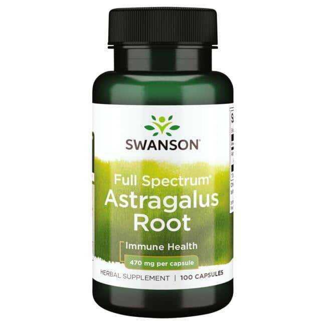 Swanson Premium Astragalus Root 470 mg 100 Capsules