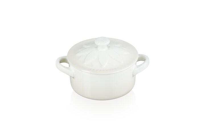 10CM MINI COCOTTE SUNFLOWER RELIEF CK MERINGUE-FS 30%