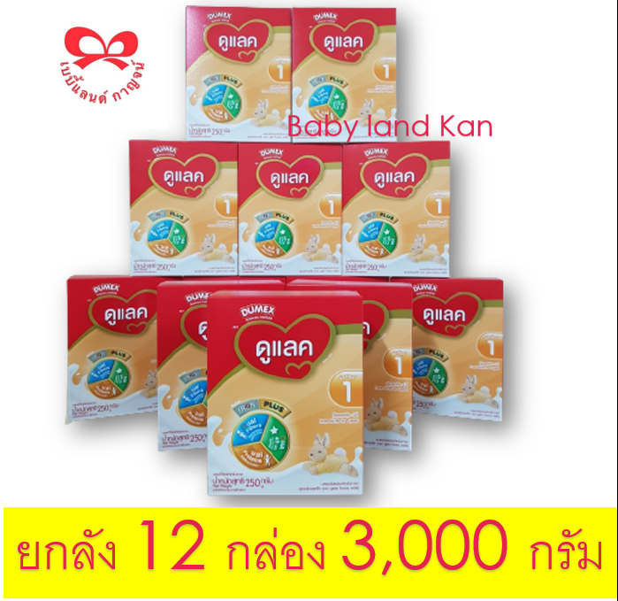 นมผง ดูเม็กซ์ ดูแลค Dumex Dulac สูตร 1 ขนาด 250 กรัม ยกลัง 12 กล่อง