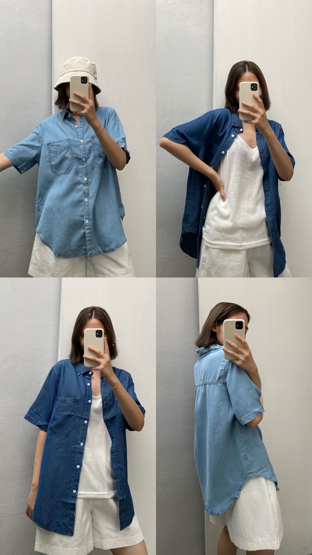fadthings bacon twist denim shirt ( 2 color)