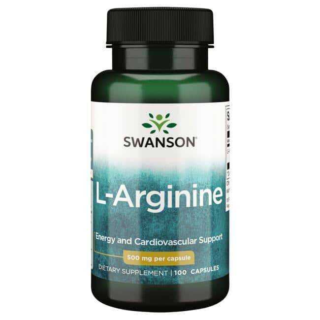 แอลอาร์จินีน Swanson Premium L-Arginine 500 mg/ 100 Capsules