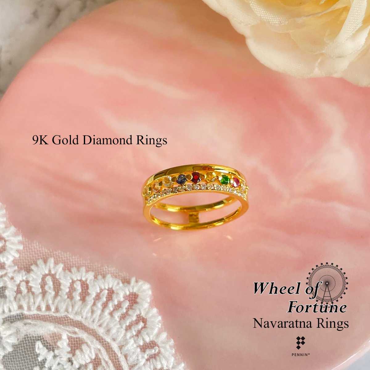 RW802129K  พลอยแท้ตามตำรา เพชรแท้ ทองคำแท้ 9K เสริมโชคลาภสิริมงคล