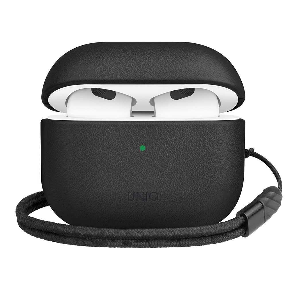 Uniq Casing for AirPods 3 Terra Geniue Leather - Black