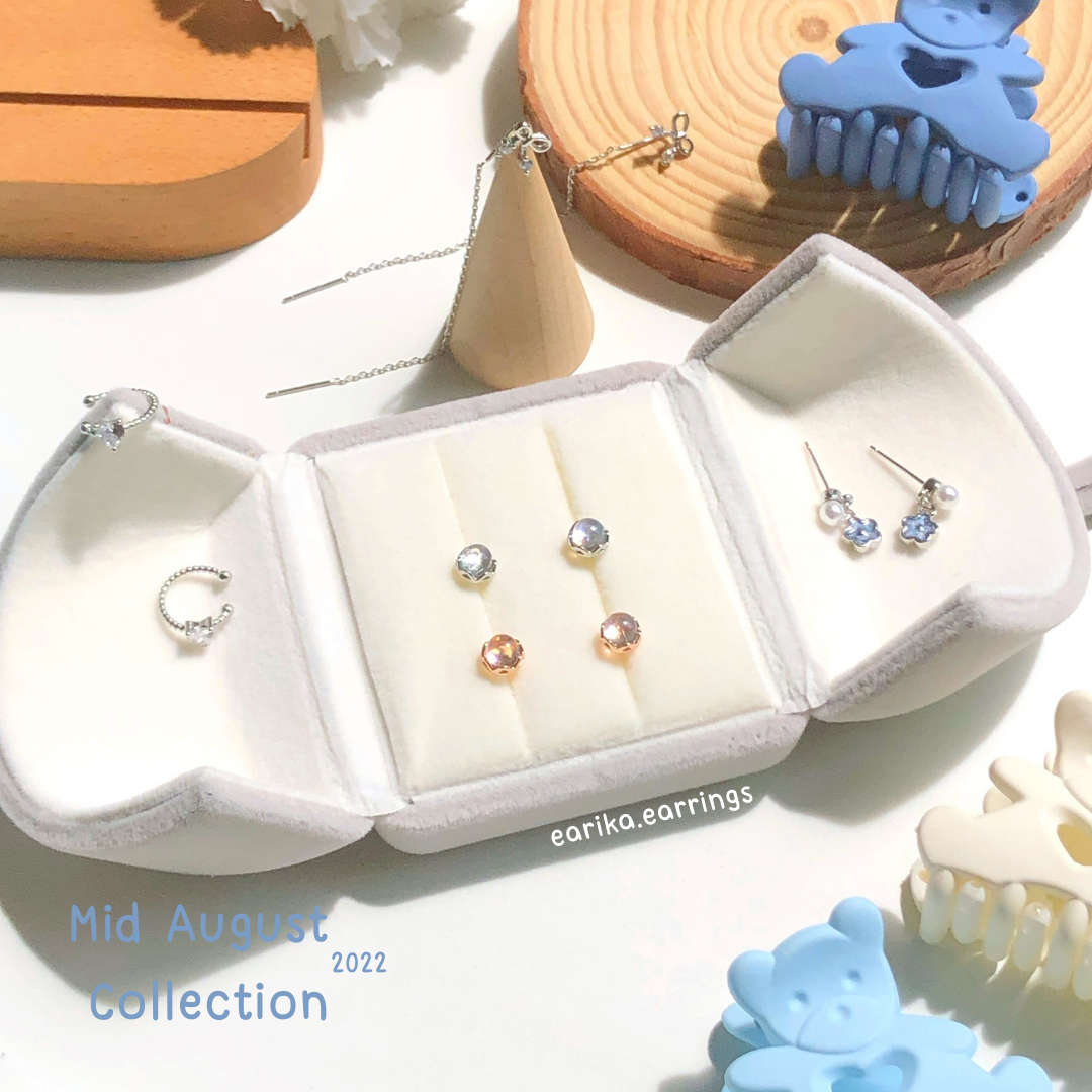 earika.earrings - ต่างหูเงินแท้ S92.5 คอลเลคชั่นกลางเดือนสิงหาคม 2022 (2) เหมาะสำหรับคนแพ้ง่าย