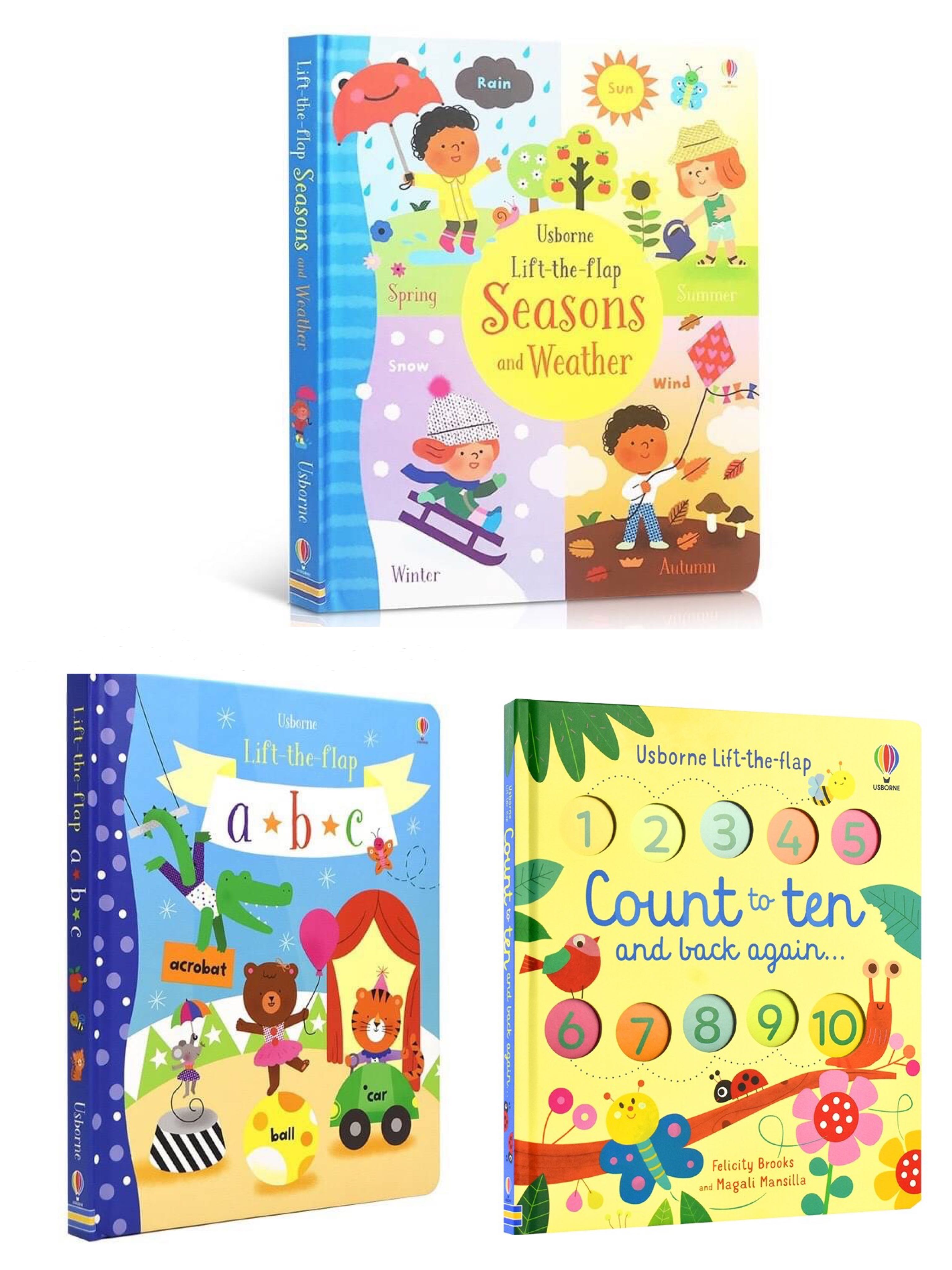 หนังสือบอร์ดบุ๊คสำหรับเด็ก Usborne Lift-the-flap เซตเด็กเล็ก 2-5 ขวบ