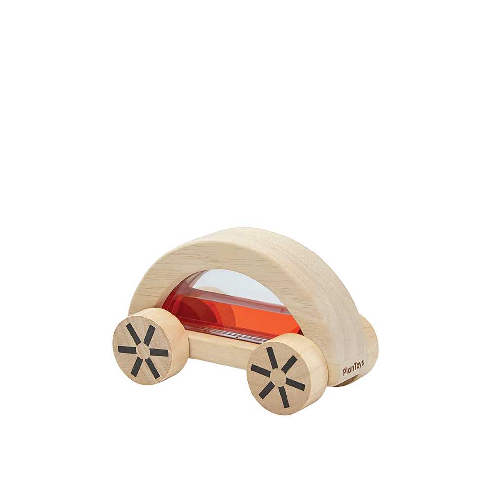Wautomobile - Red รถไม้บล็อกน้ำสีเเดง