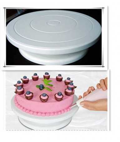 T28 แท่นวางเค้ก 28x7cm. Rotating Cake Decorating Turntable
