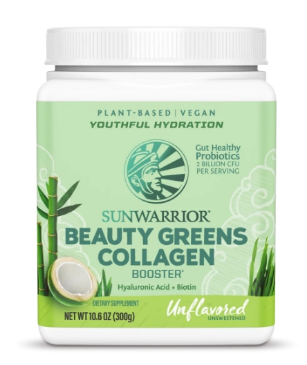 Sunwarrior Beauty Greens Collagen Booster 300g. Unflavored โปรตีนพืชเสริมคอลลาเจน