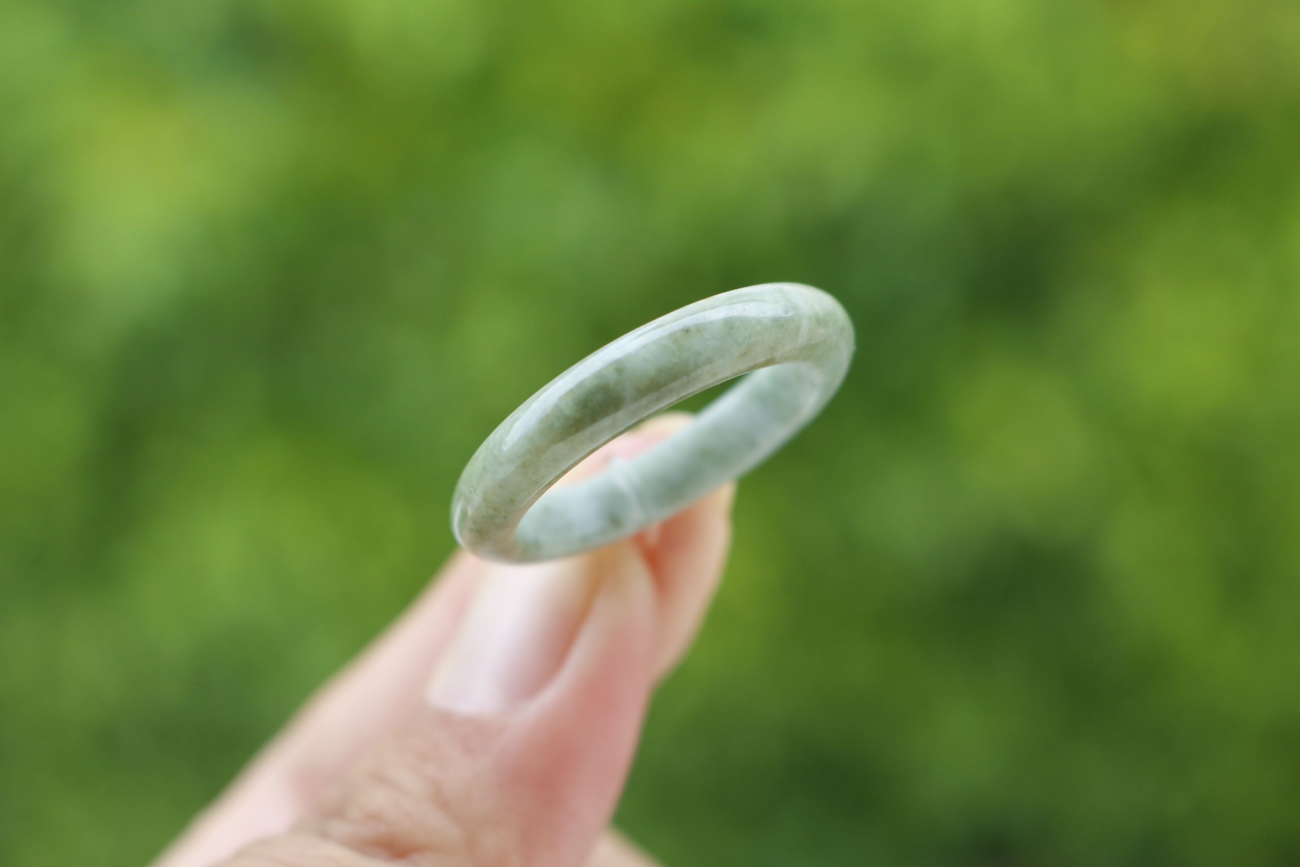 Natural Green Jade Ring Size 63