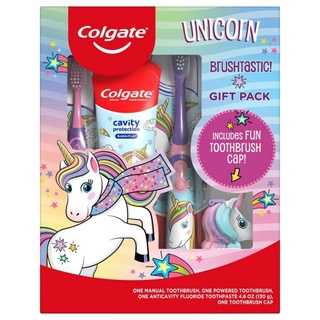 Colgate Kids Unicorn Gift Pack, Toothbrush Set with Toothpaste คอลเกต เซตแปรงสีฟัน ยาสีฟันสำหรับเด็ก