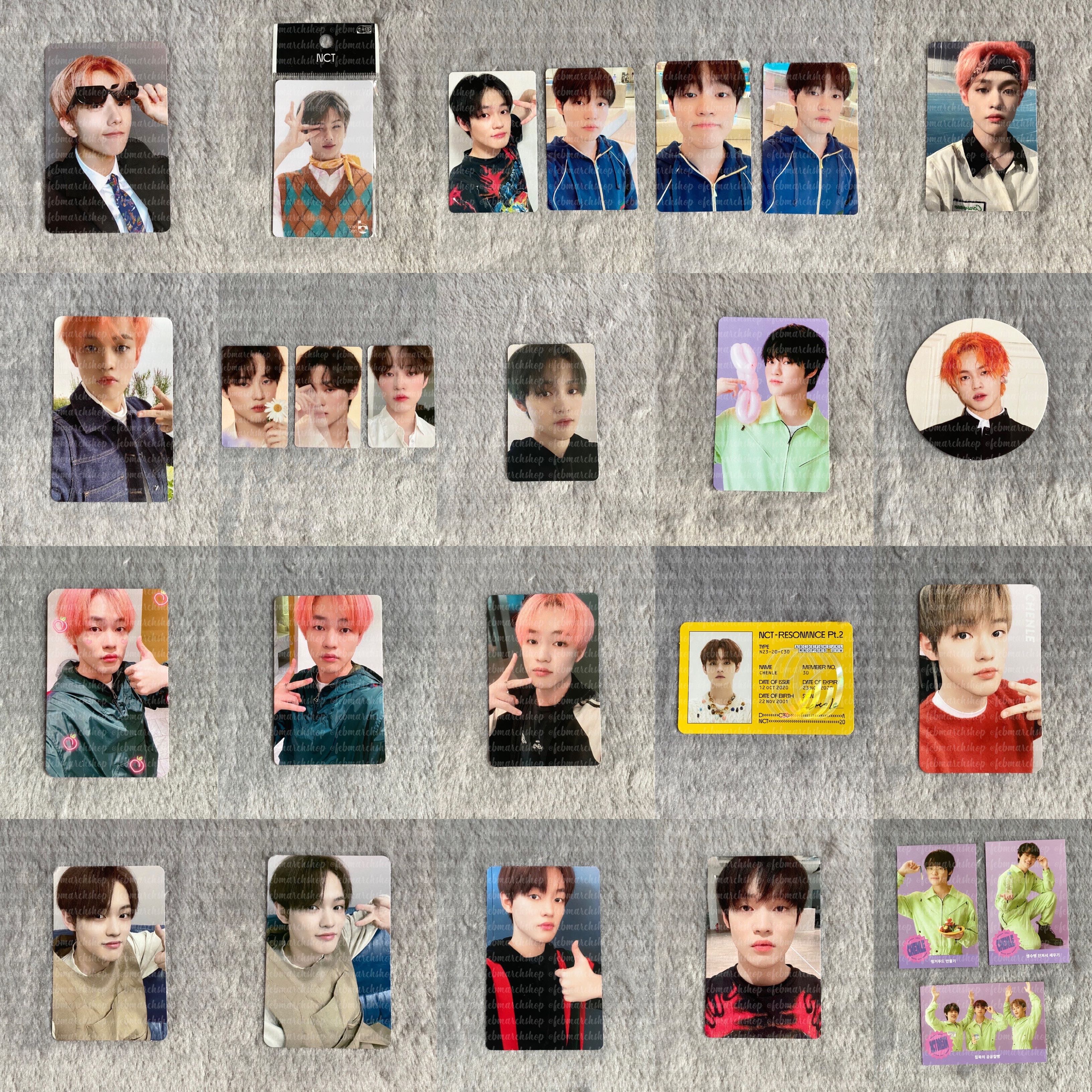 พร้อมส่ง การ์ด nct จีซอง เฉินเล่อ 
