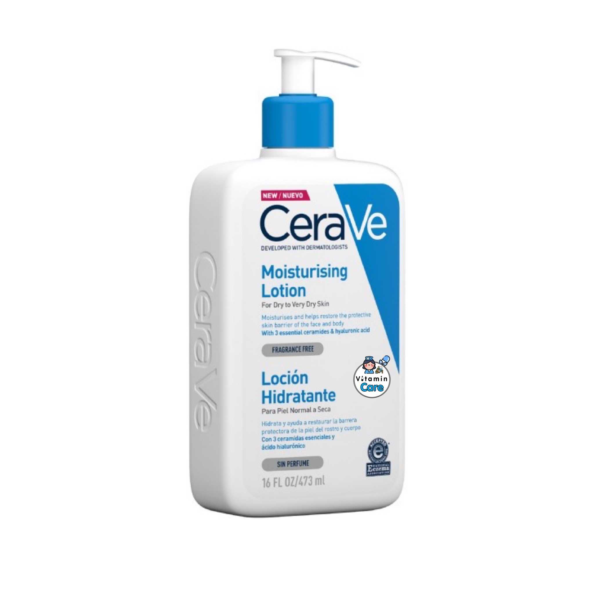 (473 มล) บำรุงผิวหน้าและกายผิวแห้งถึงแห้งมาก Cerave Moissturising Lotion มอยซ์เจอร์ไรซิ่ง โลชั่น