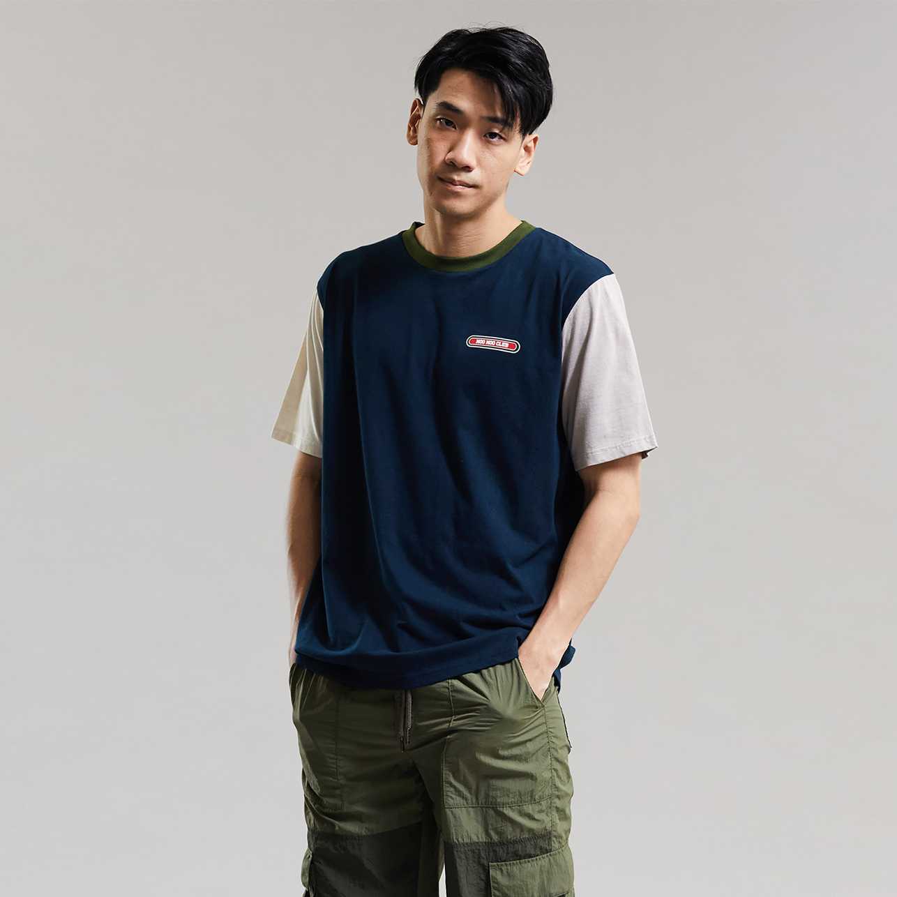 [MOO 8/22] MOO tri color cotton T-shirt