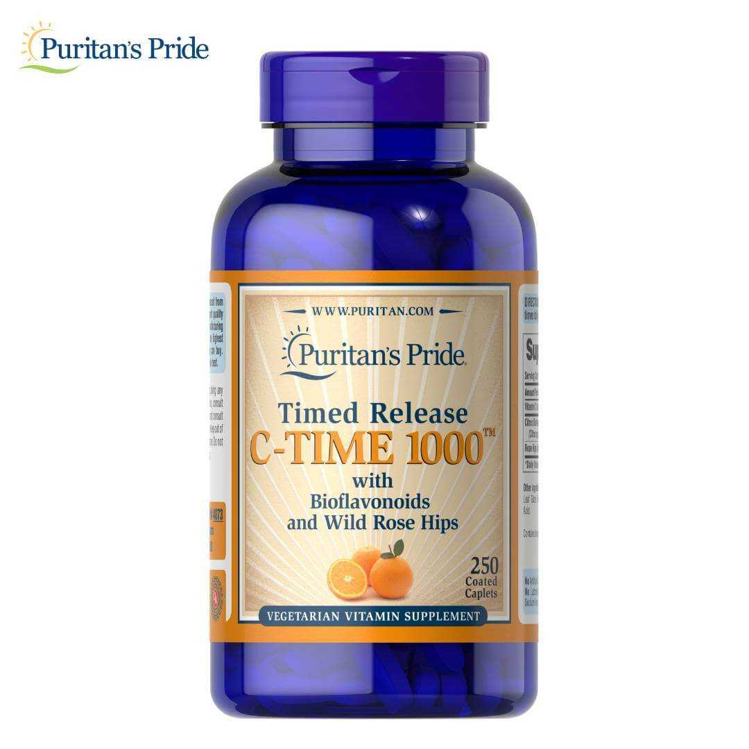 วิตามินซี Puritan’s Pride Vitamin C-1000 mg Time Release/ 250 Caplets