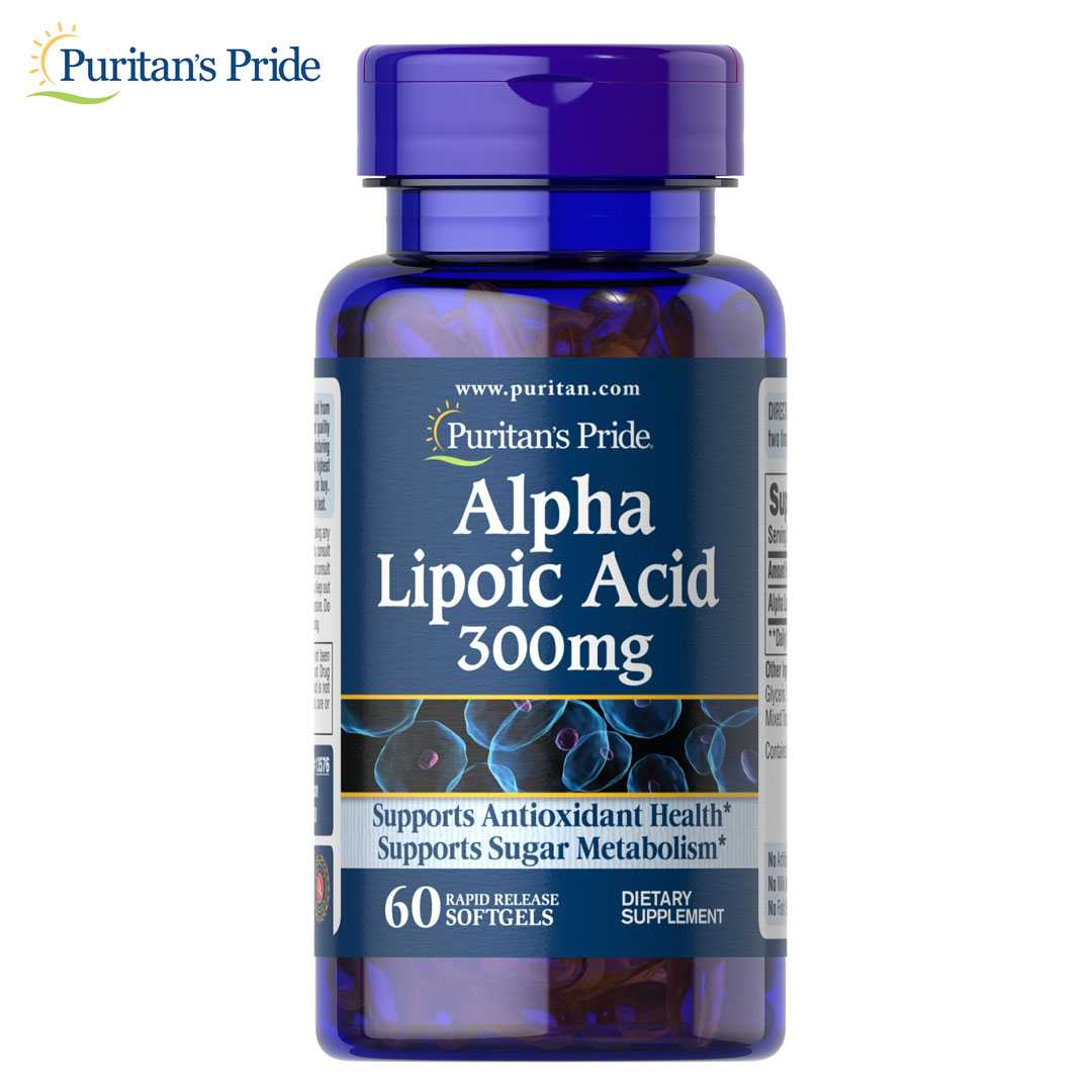 อัลฟาไลโปอิค Puritan's Pride Alpha Lipoic Acid 300 mg/ 60 Softgels