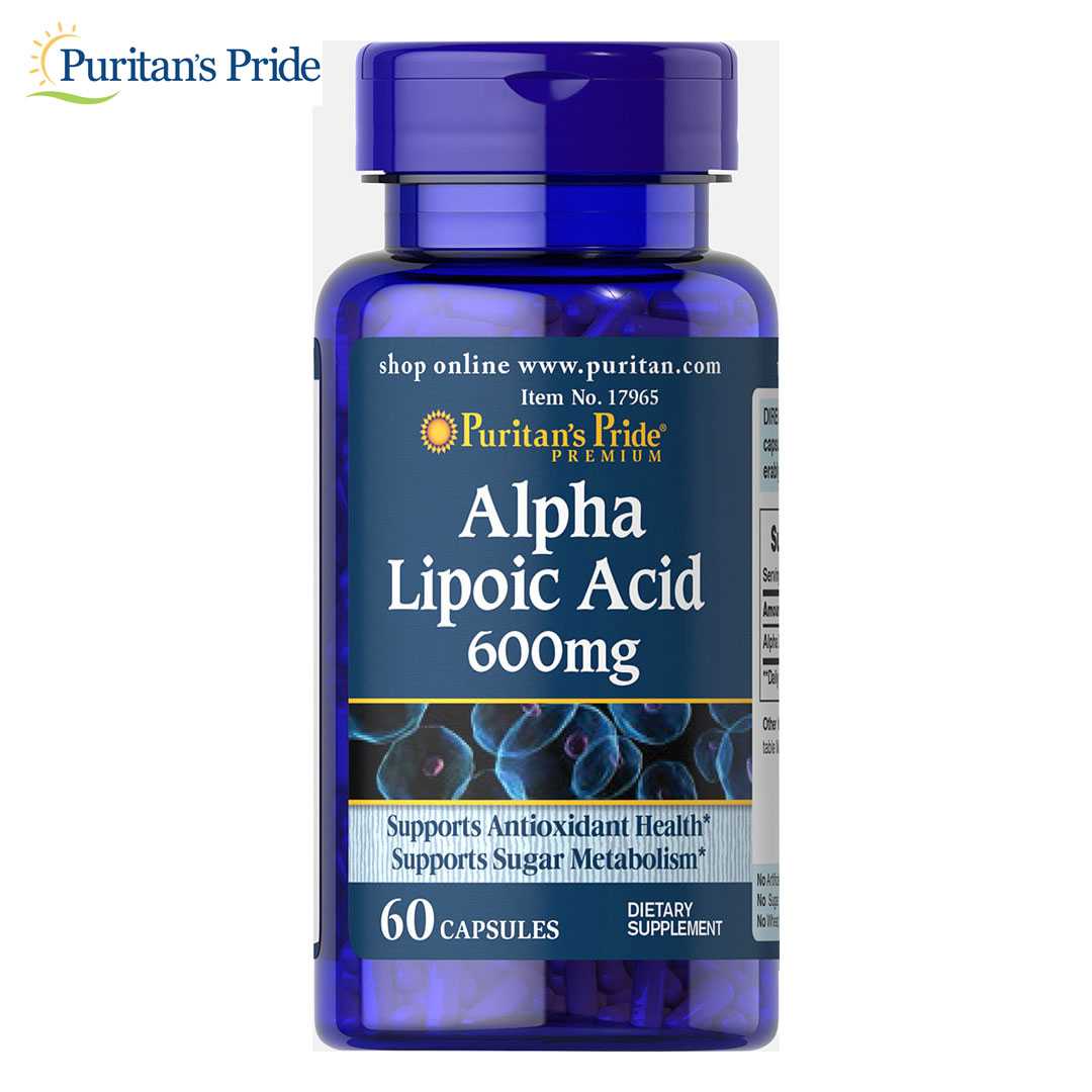 อัลฟาไลโปอิค Puritan's Pride Alpha Lipoic Acid 600 mg/ 60 Capsules