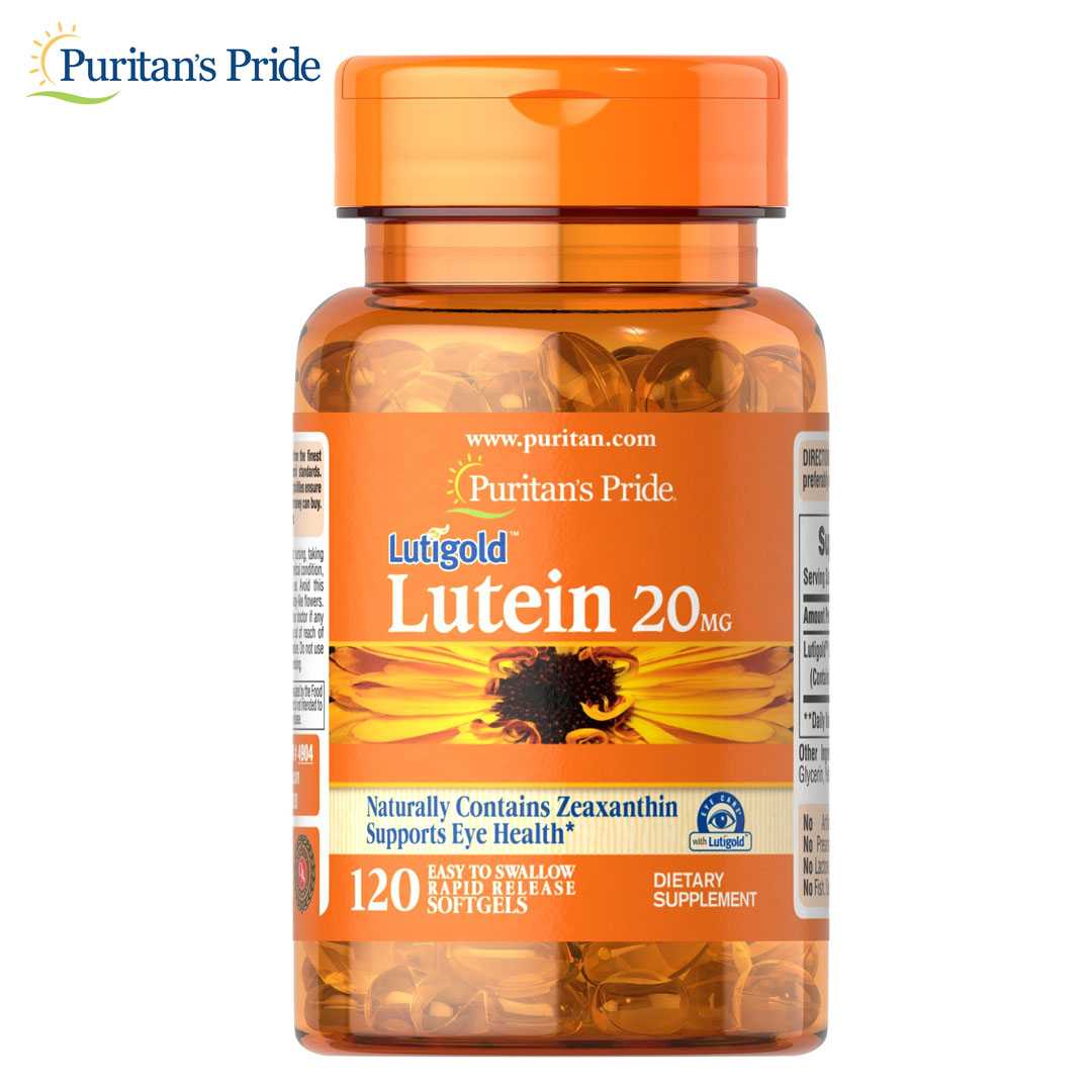 Puritan’s Pride Lutigold Lutein 20 mg with Zeaxanthin 120 Softgels