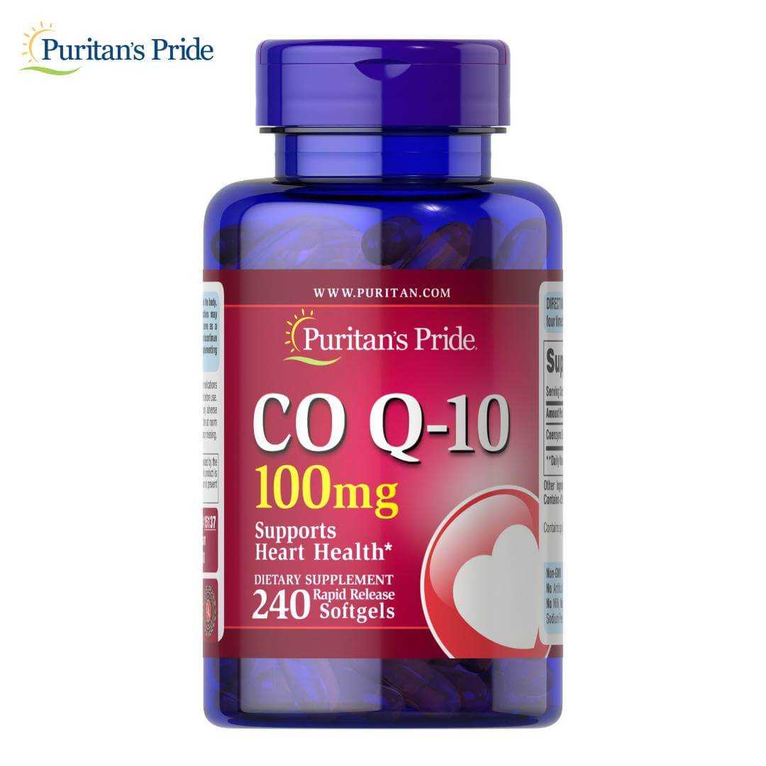 โคคิวเทน Puritan’s Pride Q-SORB Co Q-10 100 mg/ 240 Softgels Q10