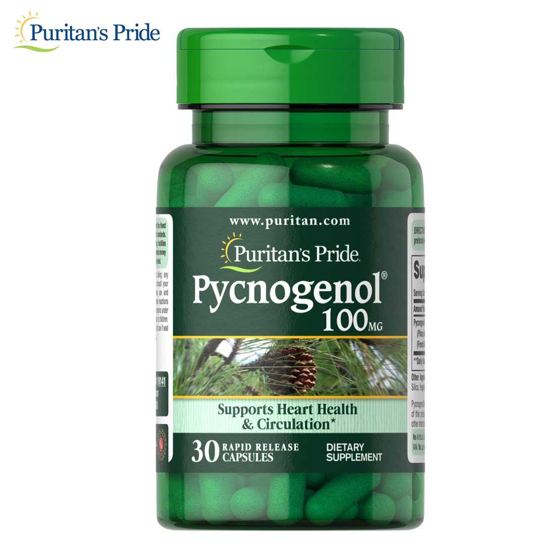 เปลือกสนฝรั่งเศส Puritan's Pride Pycnogenol 100 mg 30 Capsules