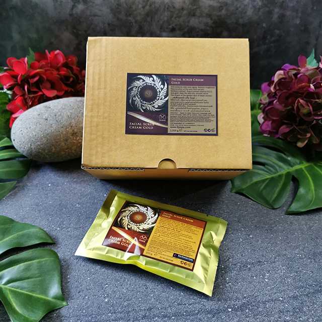 Facial Scrub Cream Gold เฟเชี่ยลสครับ ครีม โกลด์ (ครีมขัดหน้าทอง) 100g.x10