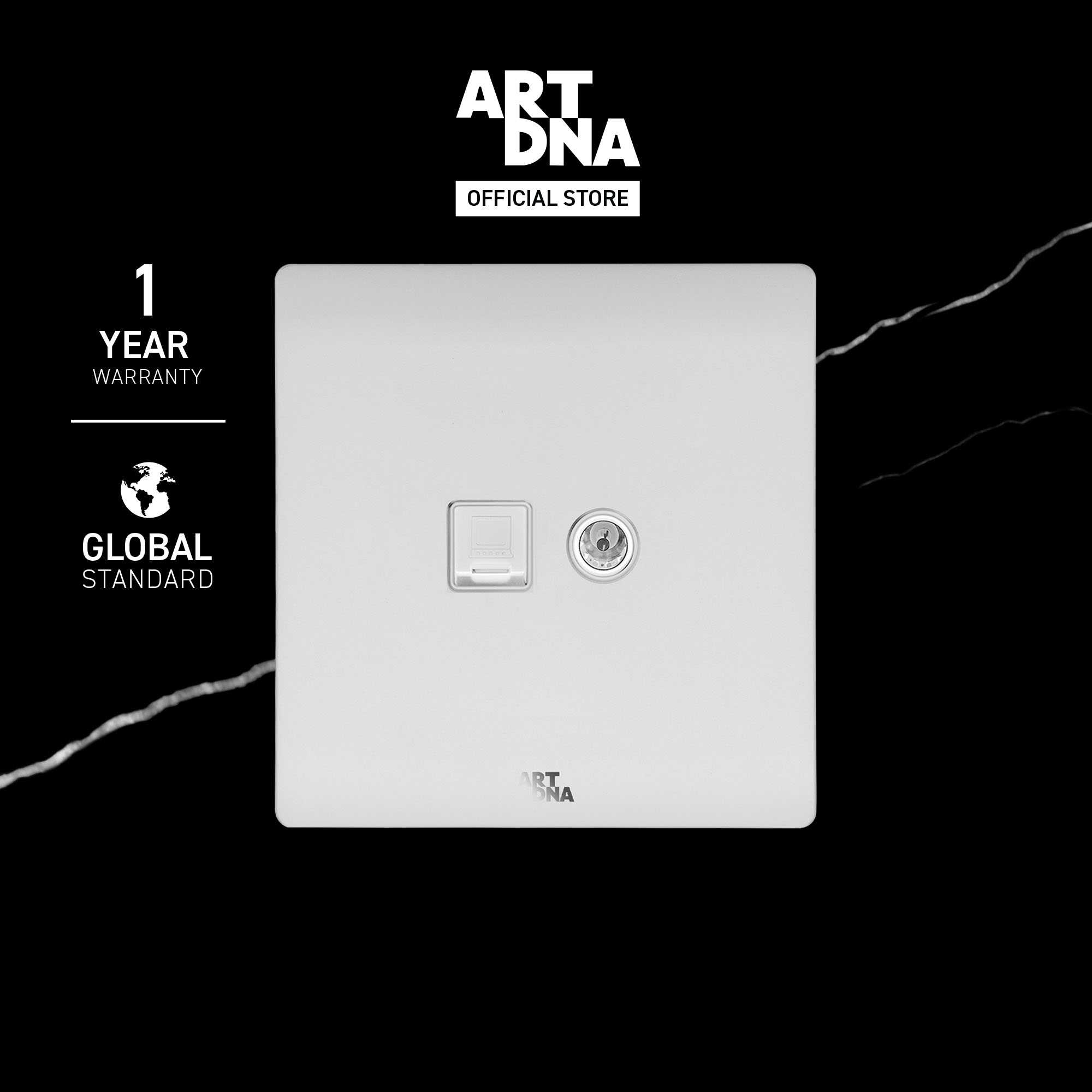 ART DNA รุ่น A63 Frameless Computer + TV Socket สีขาว Switch Design ปลั๊กไฟสวยๆ สวิทซ์ สวยๆ