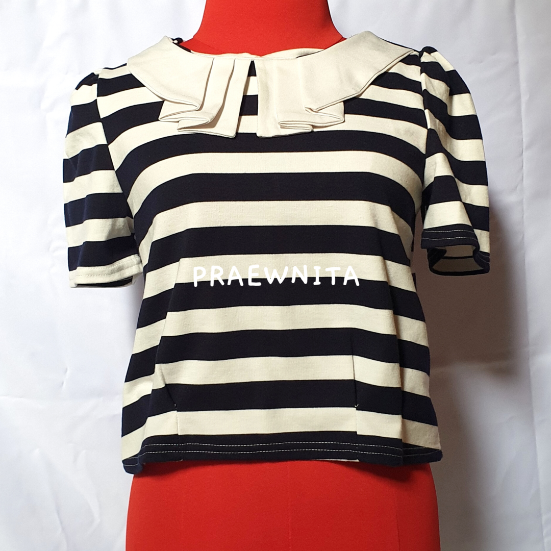 (อ่านก่อนซื้อ) เสื้อมือสอง เสื้อhappy เสื้อลายทาง เสื้อสีกรม เสื้อทำงาน