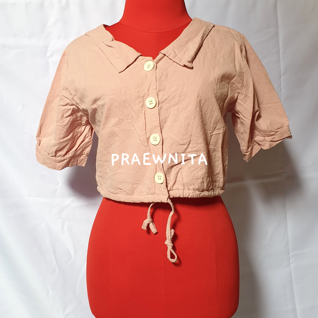 (อ่านก่อนซื้อ) เสื้อมือสอง เสื้อครอป เสื้อคอบัว